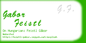 gabor feistl business card